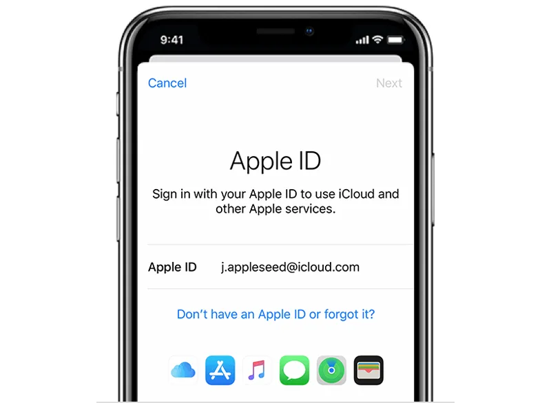 Как выглядит Apple ID?