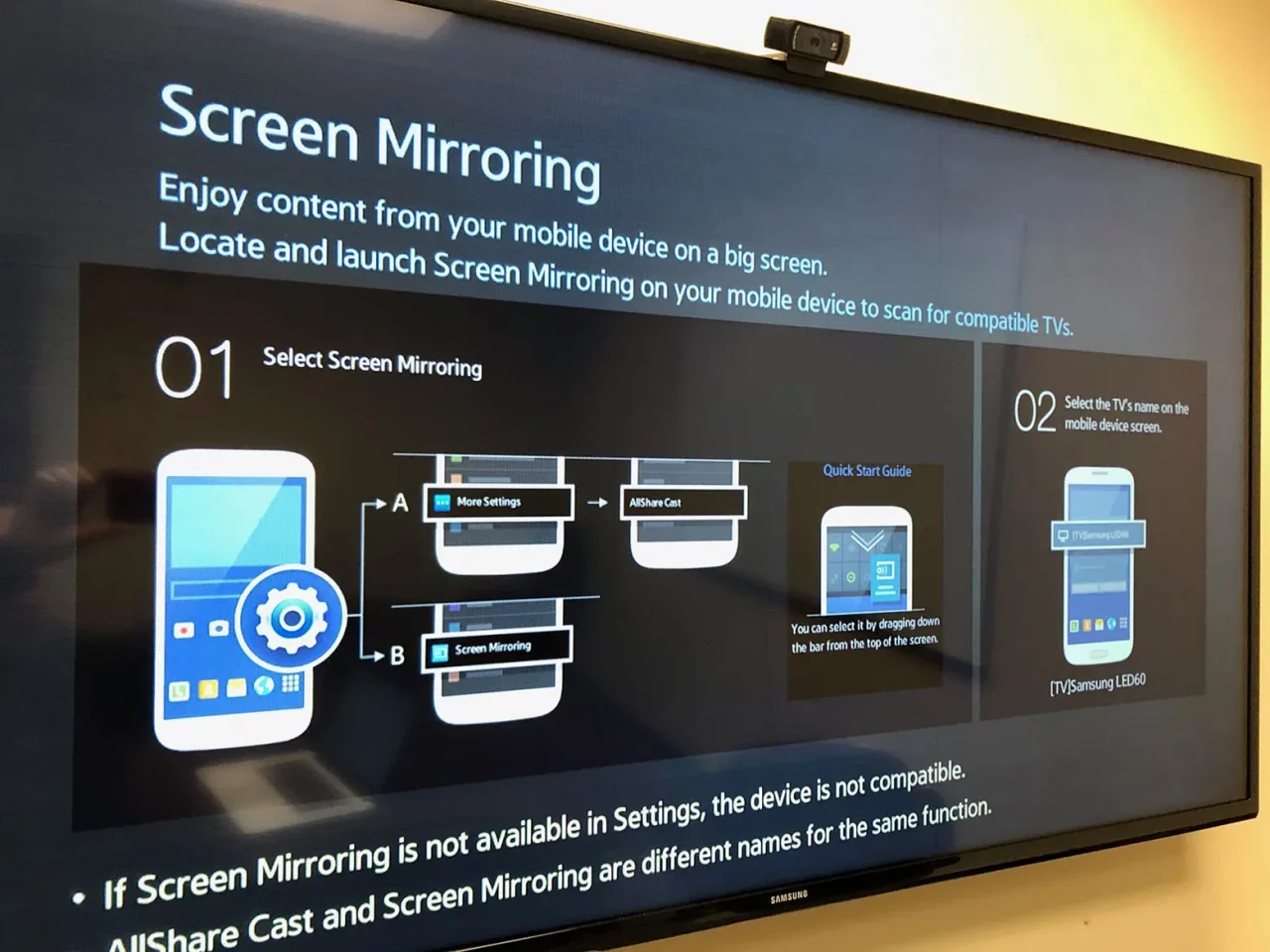 Как подключить к телевизору Screen Mirroring Samsung?