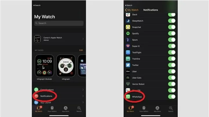 Как установить WhatsApp на Apple Watch SE?