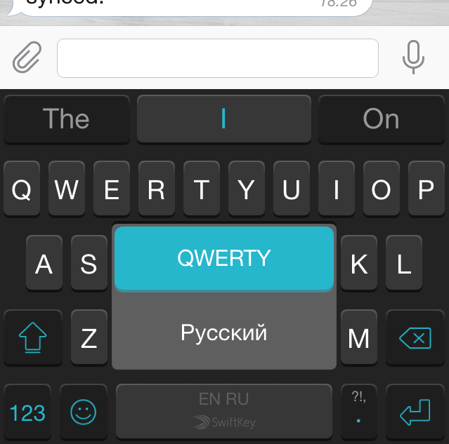 Как переключить SwiftKey на русский язык? 