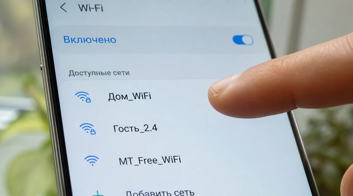 выбор сети wi-fi в настройках андроид список доступных сетей