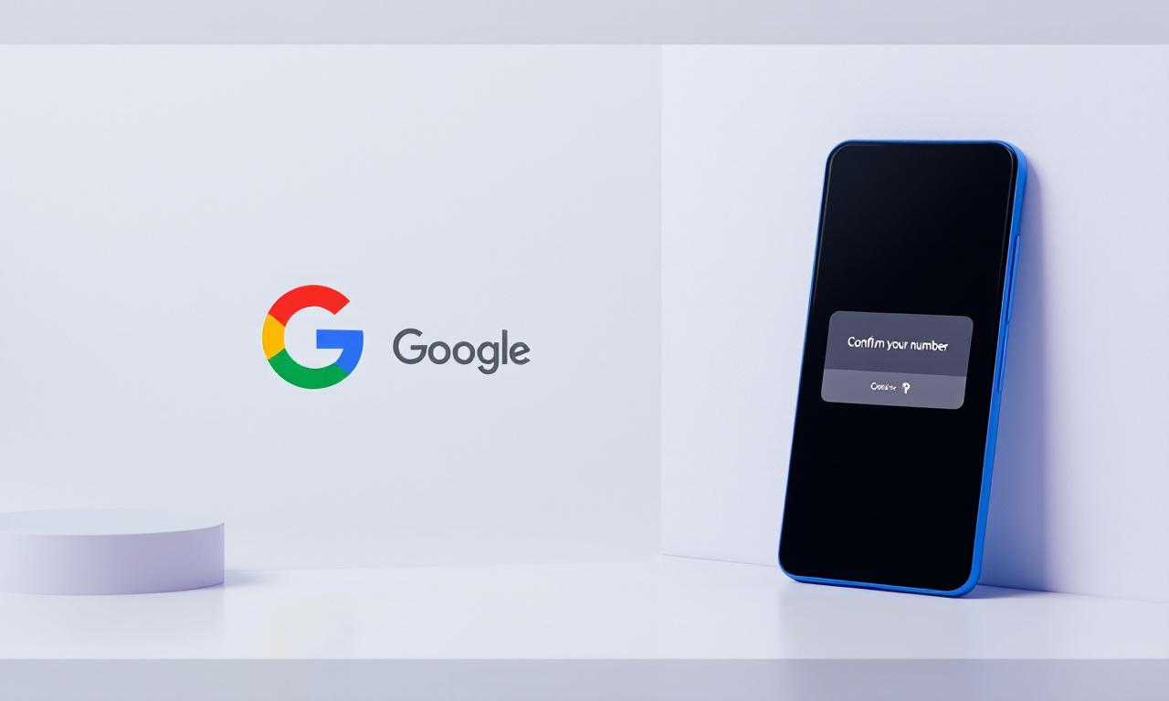 Изображение современного смартфона с уведомлением от Google.