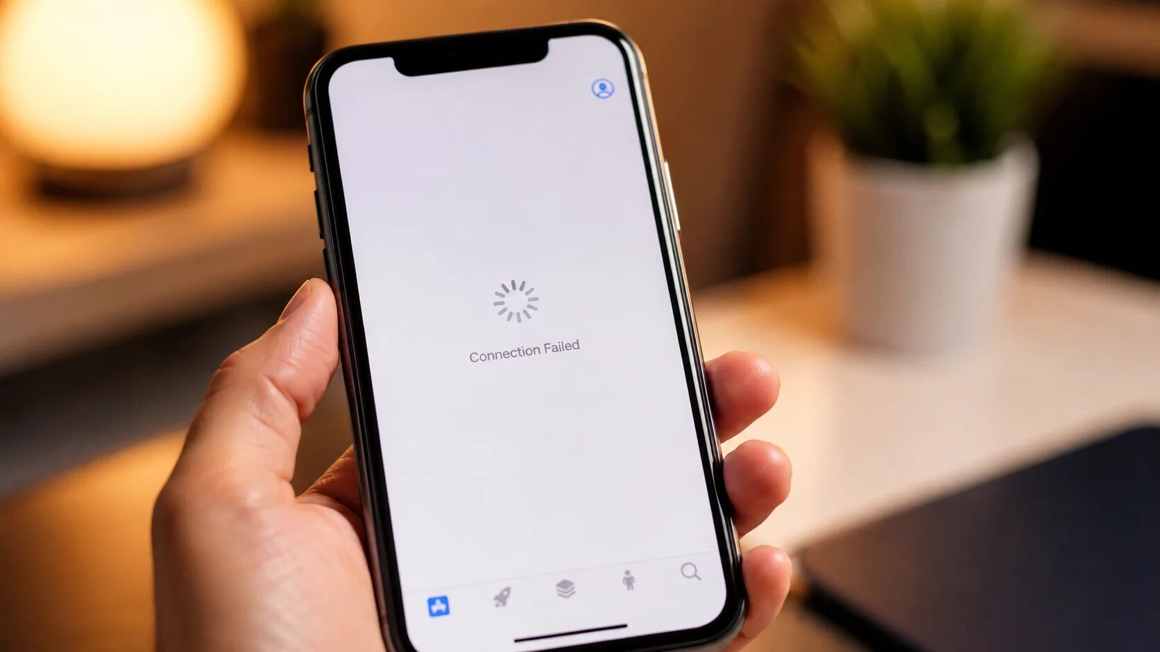 Сбой App Store на экране iPhone