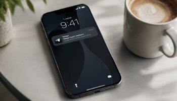 Смартфон с уведомлением о закрытии Телеги.