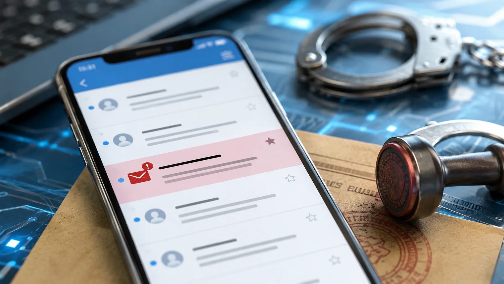 Фейковая судебная повестка на телефоне