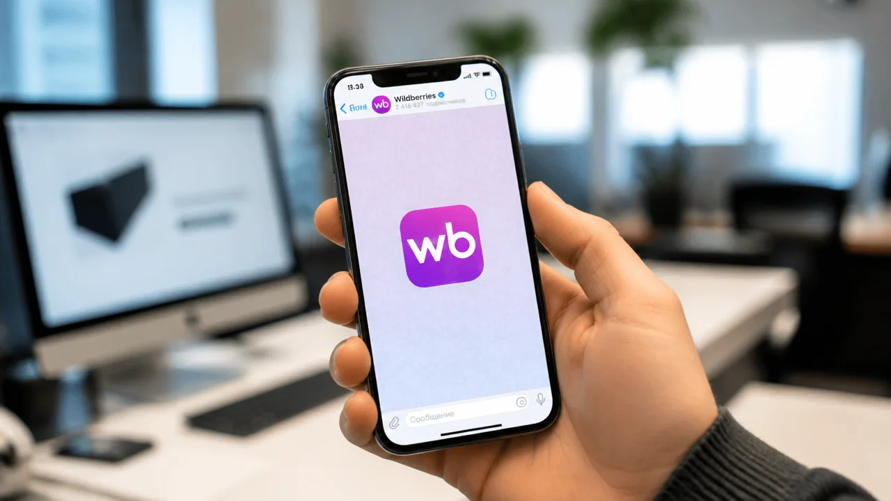 Мессенджер Wildberries на смартфоне