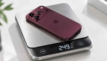 Тяжелый iPhone 18 Pro Max на весах.