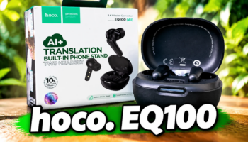 hoqo EQ100 обложка статьи. Коробка и открытый кейс с наушниками
