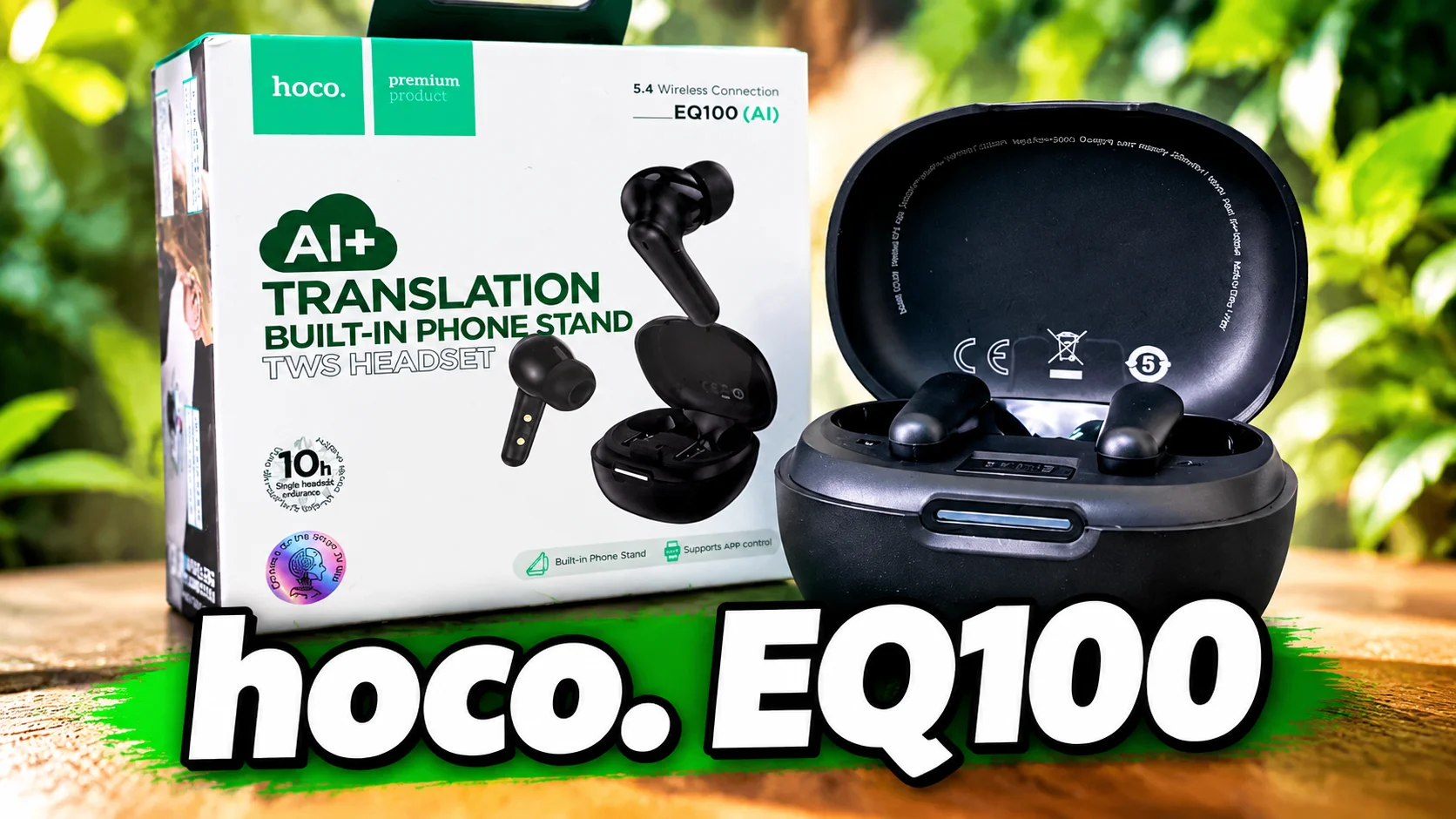 hoqo EQ100 обложка статьи. Коробка и открытый кейс с наушниками