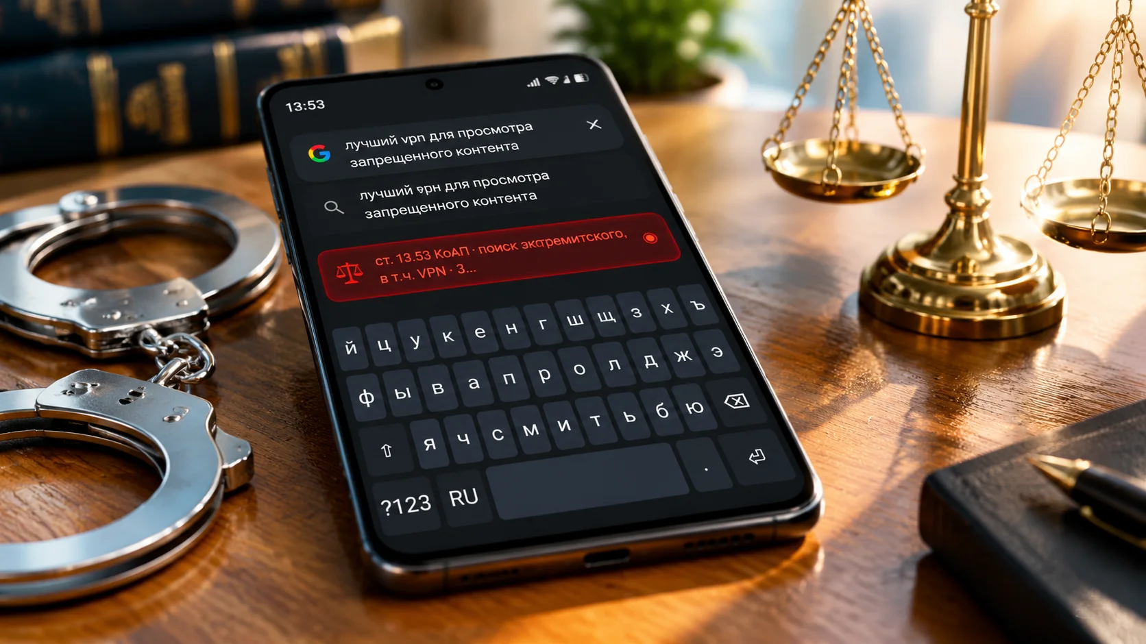 Клавиатура предсказывает срок на Android.