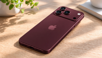 Вишневый iPhone 18 Pro Max на столе