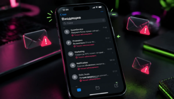 Смартфон с почтой и щитом от спама