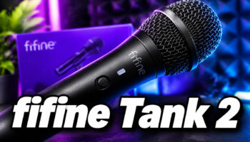 Динамический гибридный микрофон Fifine Tank 2 с USB и XLR на настольной подставке