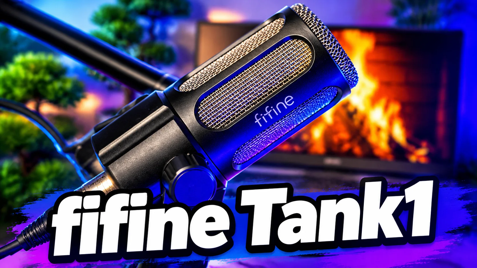 Динамический микрофон Fifine Tank 1 в металлическом корпусе на пантографе
