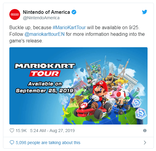 Mario Kart Tour официально выйдет на Android 25 сентября
