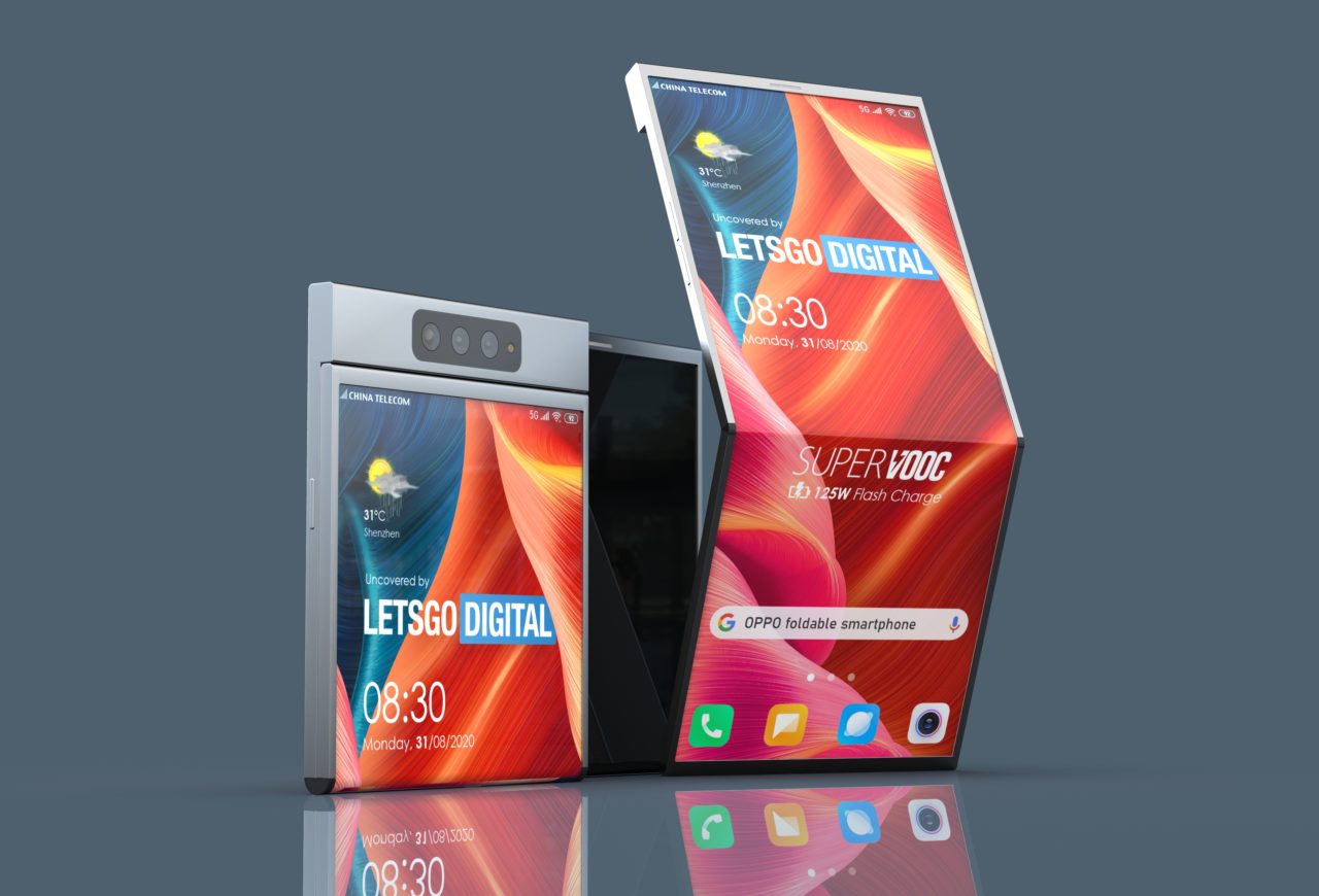 OPPO Electronics запатентовала складной смартфон с внешним экраном