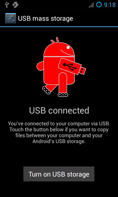 Как включить USB-хранилище на Android?